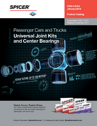 Universal Joint Kits and Center Bearings for Passenger Cars and Trucks