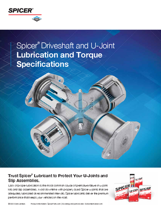 Driveshaft Lube & Torque Specification