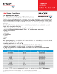 Spicer ReadyPack Bulletin