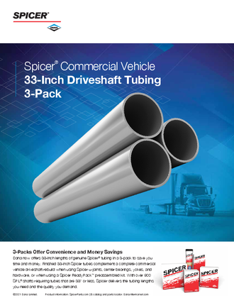 Spicer® Commercial Vehicle 33-Inch Driveshaft Tubing 3-Pack